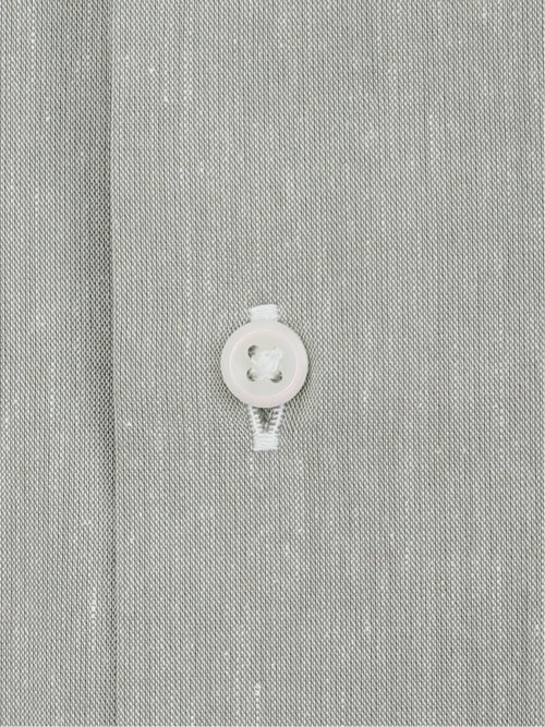 リネン混クールマックス スタンダードフィット カッタウェイ長袖シャツ