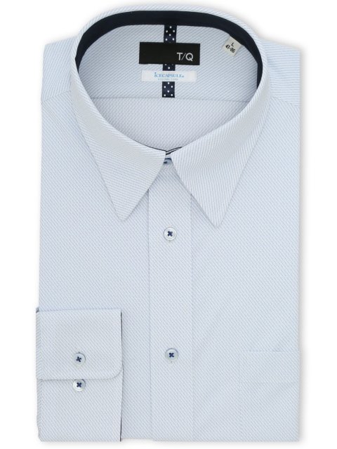 ストレッチ 接触冷感 速乾 ノンアイロン アイスカプセル NEWスタンダードフィット 衿裏ループ 長袖 ビジネス ドレス ワイシャツ メンズ