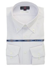 綿80双糸 レノクロス スタンダードフィット ボタンダウン長袖シャツ