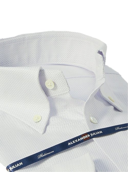 綿80双糸 レノクロス スタンダードフィット ボタンダウン長袖シャツ