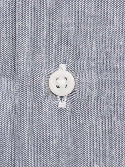 リネン混クールマックス スタンダードフィット ボタンダウン長袖シャツ