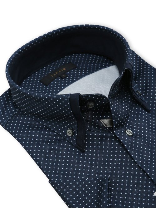 クールパス スタンダードフィット ボタンダウン半袖ニットシャツ