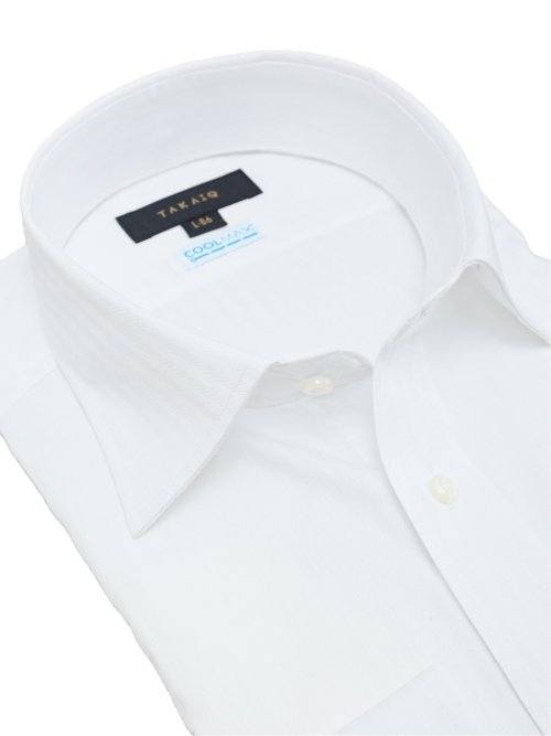 クールマックス スタンダードフィット ワイドカラー長袖シャツ