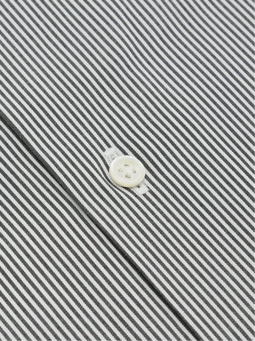 綿混双糸 ストレッチ テーラードフィット レギュラーカラー長袖シャツ