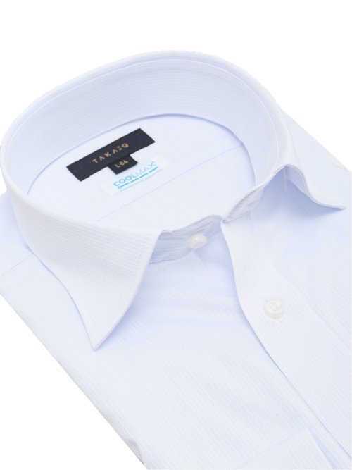 クールマックス スタンダードフィット ワイドカラー長袖シャツ
