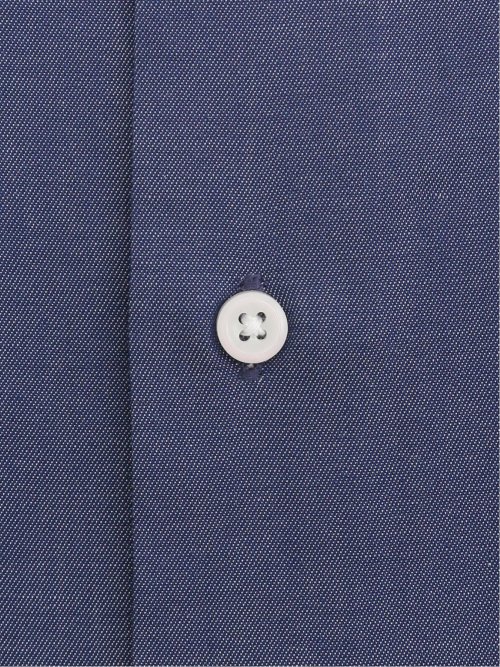 綿100% スタンダードフィット タブカラー長袖シャツ