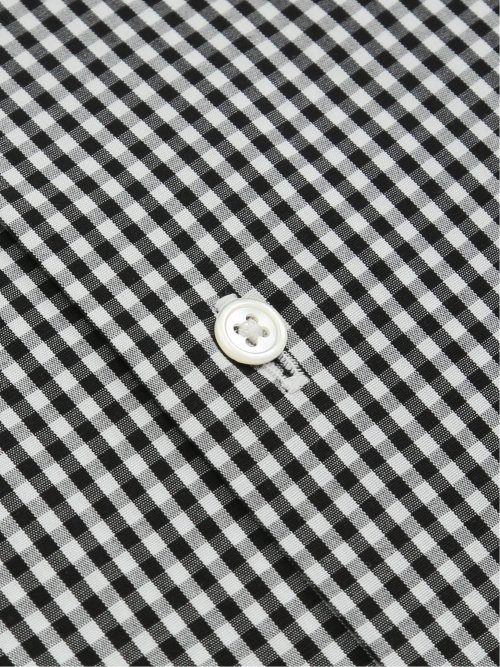 綿混双糸 ストレッチ テーラードフィット ワイドカラー長袖シャツ