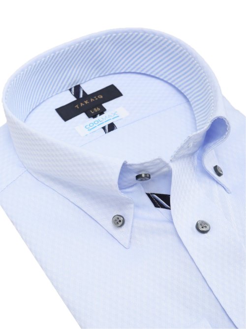 クールマックス スタンダードフィット ボタンダウン長袖シャツ