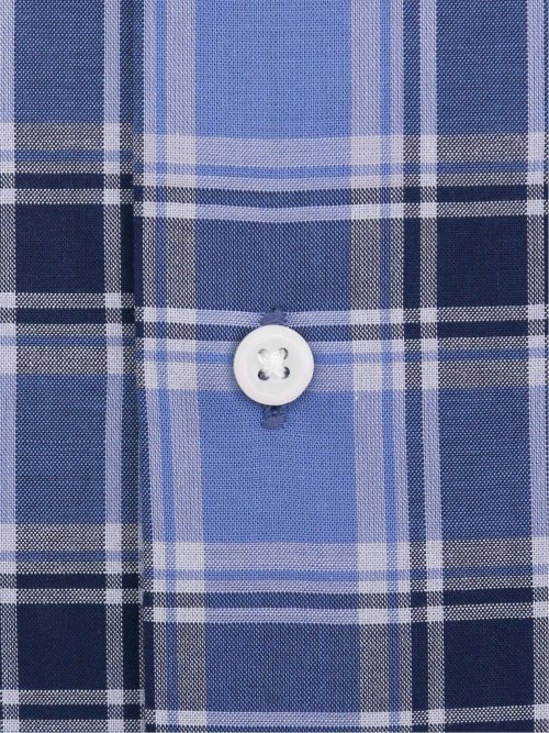 綿100% スタンダードフィット ワイドカラー長袖シャツ