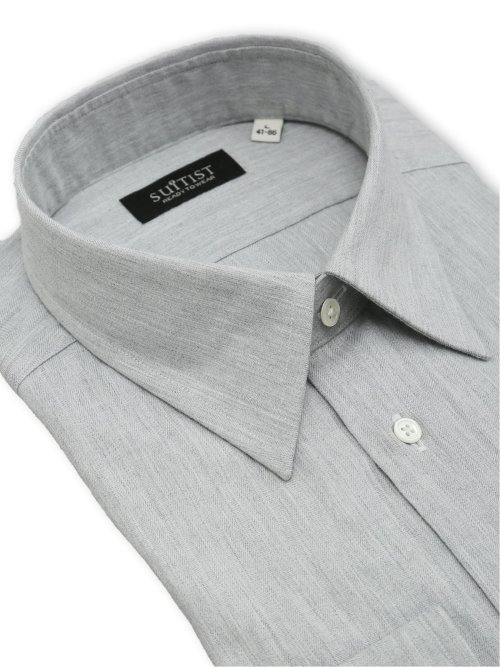 綿100% フランネル テーラードフィット レギュラーカラー長袖シャツ