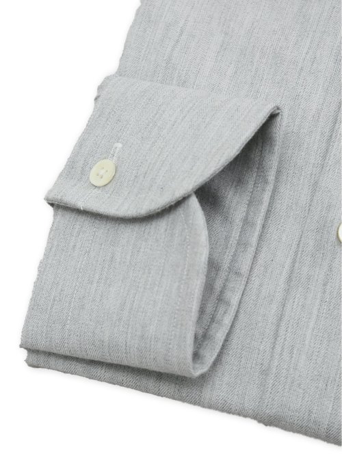 綿100% フランネル テーラードフィット レギュラーカラー長袖シャツ