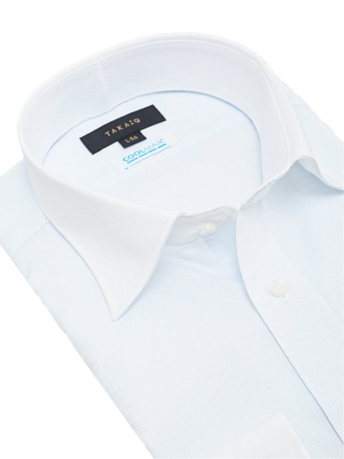 クールマックス スタンダードフィット ワイドカラー長袖シャツ