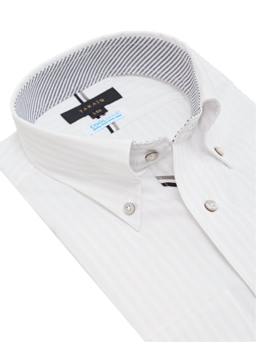 クールマックス スタンダードフィット ボタンダウン長袖シャツ