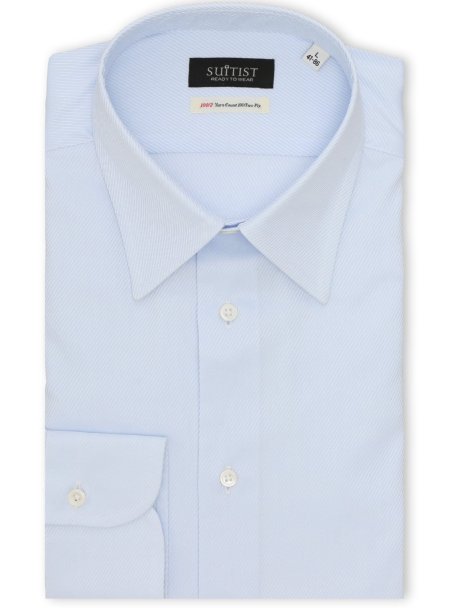 綿混双糸 ストレッチ テーラードフィット レギュラーカラー 長袖シャツ