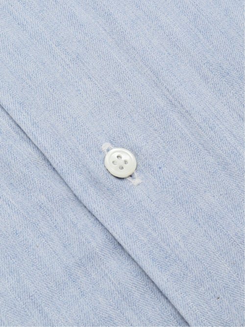 綿100% フランネル テーラードフィット ボタンダウン長袖シャツ