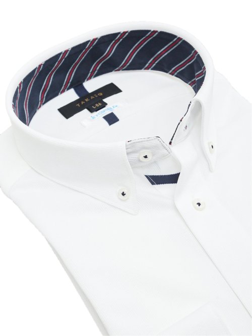 アイスカプセル スタンダードフィット ボタンダウン長袖ニットシャツ