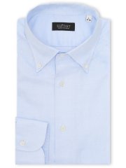 綿混 ストレッチ テーラードフィット ワンピース ボタンダウン 長袖 シャツ