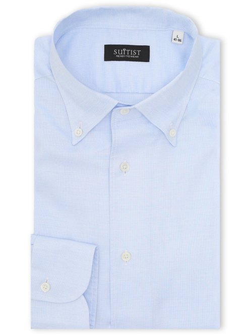 綿混 ストレッチ テーラードフィット ワンピース ボタンダウン 長袖 シャツ