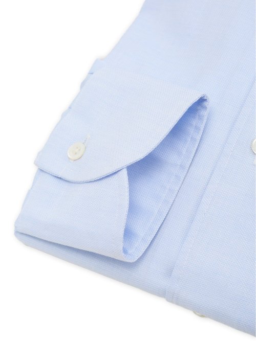 綿混 ストレッチ テーラードフィット ワンピース ボタンダウン 長袖 シャツ