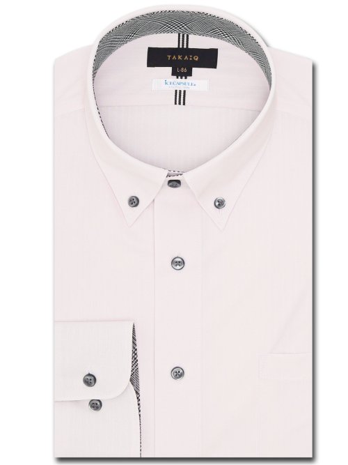 アイスカプセル スタンダードフィット ボタンダウン長袖ニットシャツ