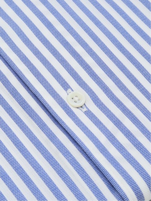 綿混 ストレッチ テーラードフィット ワンピース ボタンダウン 長袖 シャツ