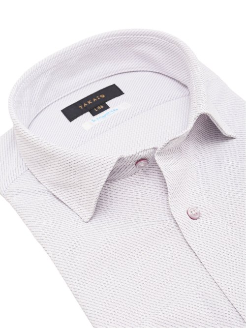 アイスカプセル スタンダードフィット ワイドカラー長袖ニットシャツ