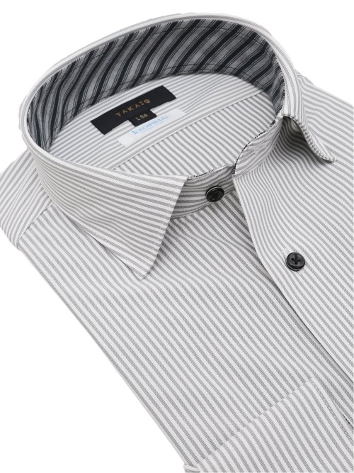 アイスカプセル スタンダードフィット ワイドカラー長袖ニットシャツ