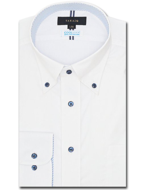 クールマックス+ストレッチ スタンダードフィット ボタンダウン長袖シャツ