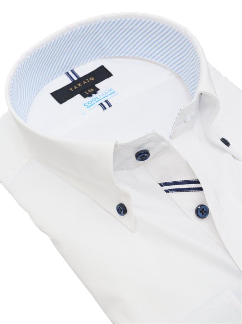 クールマックス+ストレッチ スタンダードフィット ボタンダウン長袖シャツ