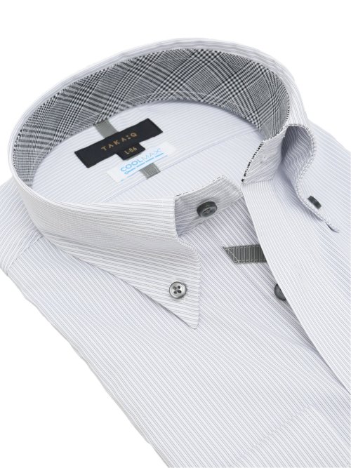 クールマックス+ストレッチ スタンダードフィット ボタンダウン長袖シャツ