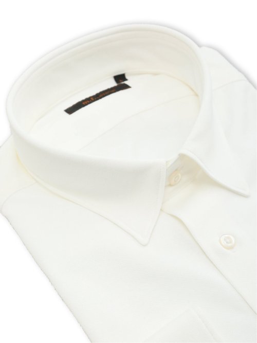 形態安定 吸水速乾 ストレッチ NEWスタンダードフィット ショートワイドカラー長袖ニットシャツ