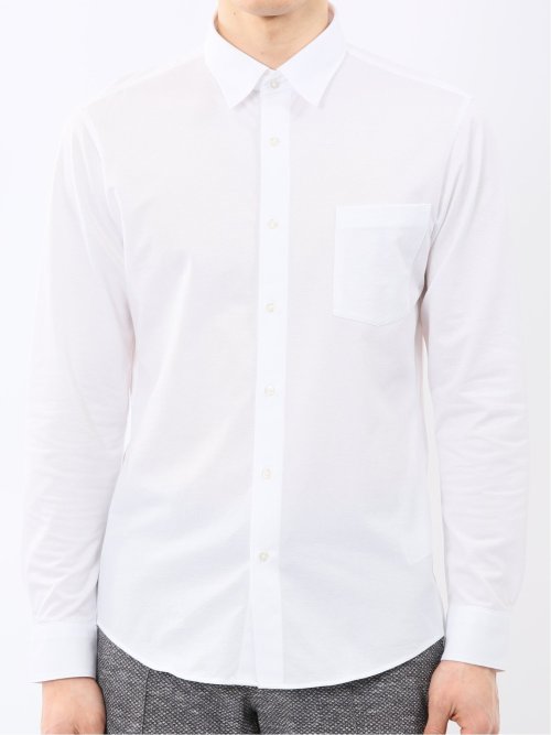 クールマックス ストレッチ NEWスタンダードフィット ショートワイドカラー 長袖 ニットシャツ