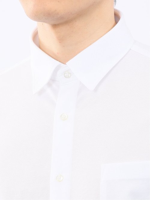 クールマックス ストレッチ NEWスタンダードフィット ショートワイドカラー 長袖 ニットシャツ