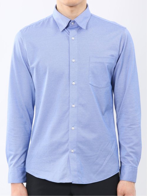 クールマックス ストレッチ NEWスタンダードフィット ショートワイドカラー 長袖 ニットシャツ