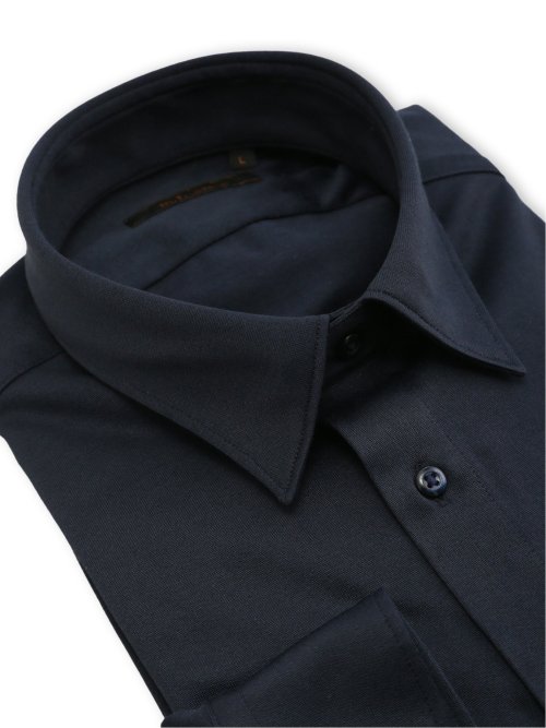 形態安定 吸水速乾 ストレッチ NEWスタンダードフィット ショートワイドカラー長袖ニットシャツ