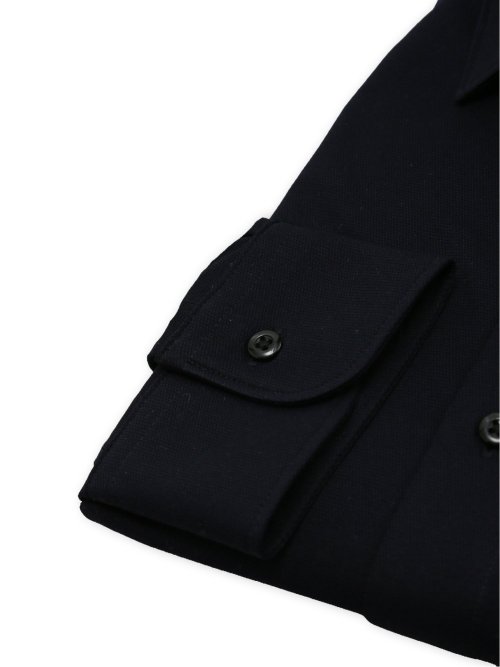 クールマックス ストレッチ NEWスタンダードフィット ショートワイドカラー 長袖ニット シャツ