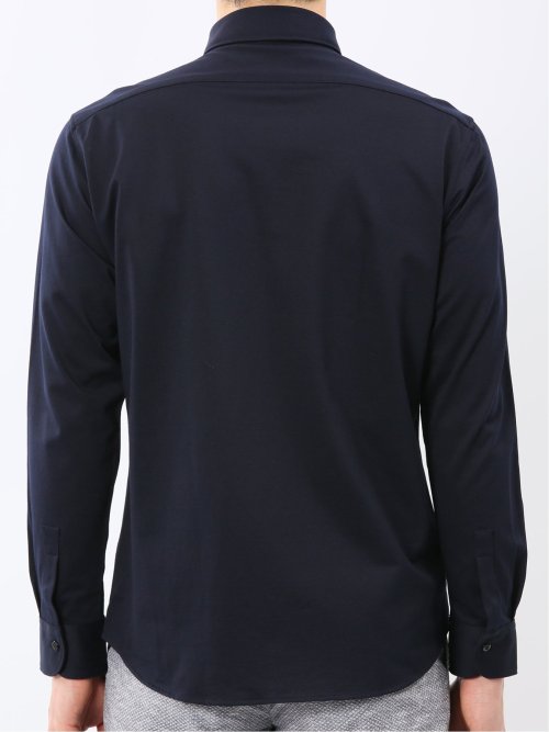 クールマックス ストレッチ NEWスタンダードフィット ショートワイドカラー 長袖ニット シャツ