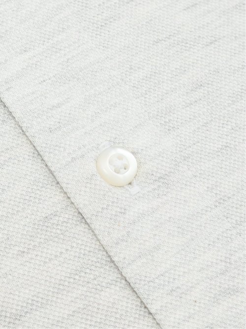 綿100% ストレッチ NEWスタンダードフィット ショートワイドカラー長袖ニットシャツ