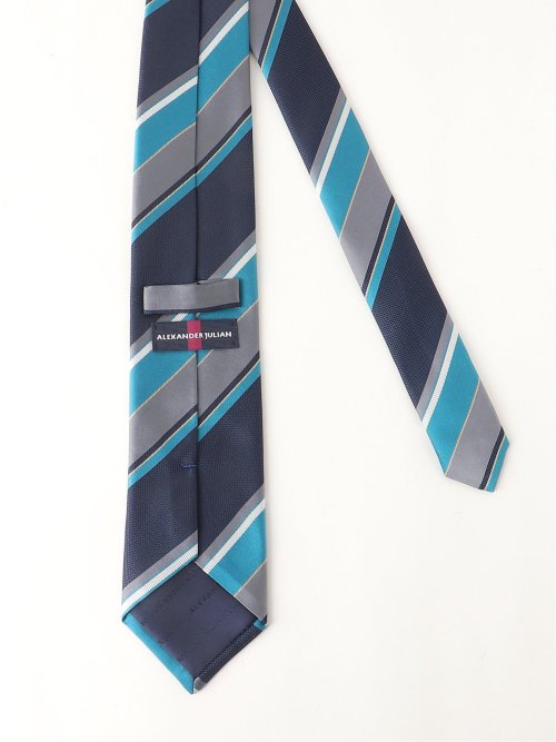 日本製 シルクストライプ柄 レギュラータイ 8.0cm幅