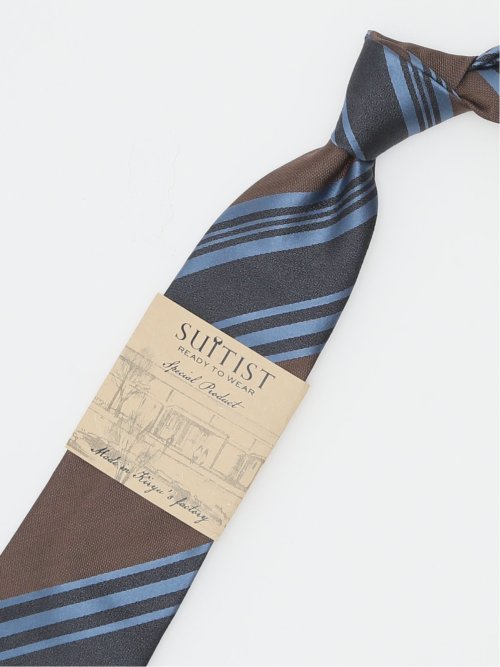 日本製 シルクストライプ柄 レギュラータイ 8.0cm幅