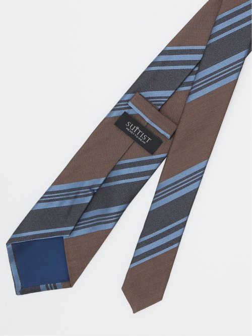 日本製 シルクストライプ柄 レギュラータイ 8.0cm幅