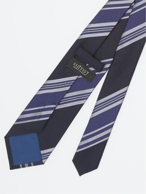 日本製 シルクストライプ柄 レギュラータイ 8.0cm幅