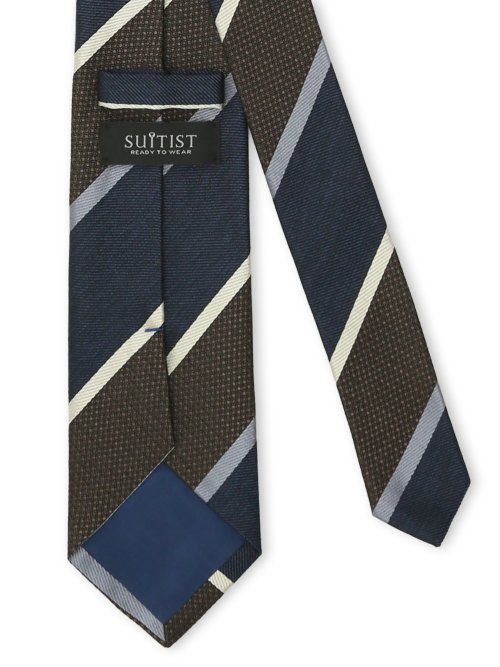 日本製 シルクストライプ柄 レギュラータイ 8.0cm幅