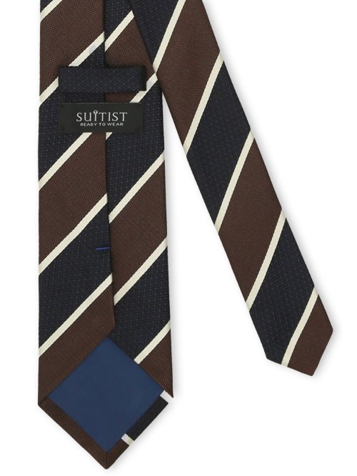 日本製 シルクストライプ柄 レギュラータイ 8.0cm幅