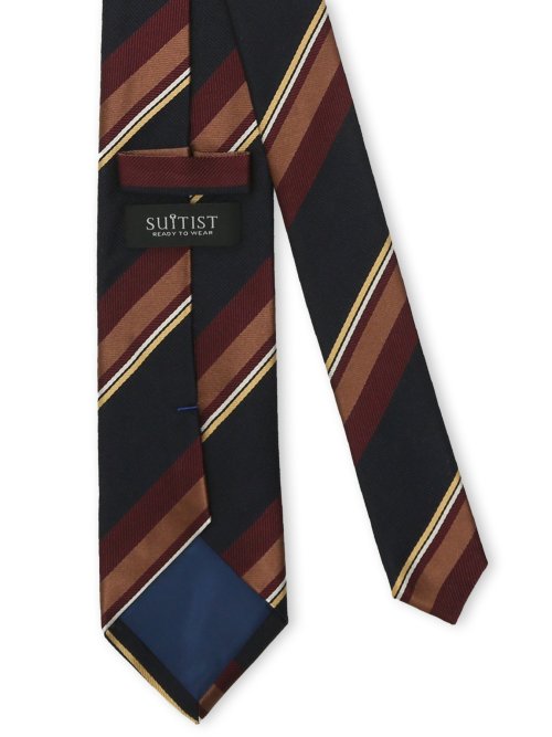 日本製 シルクストライプ柄 レギュラータイ 8.0cm幅