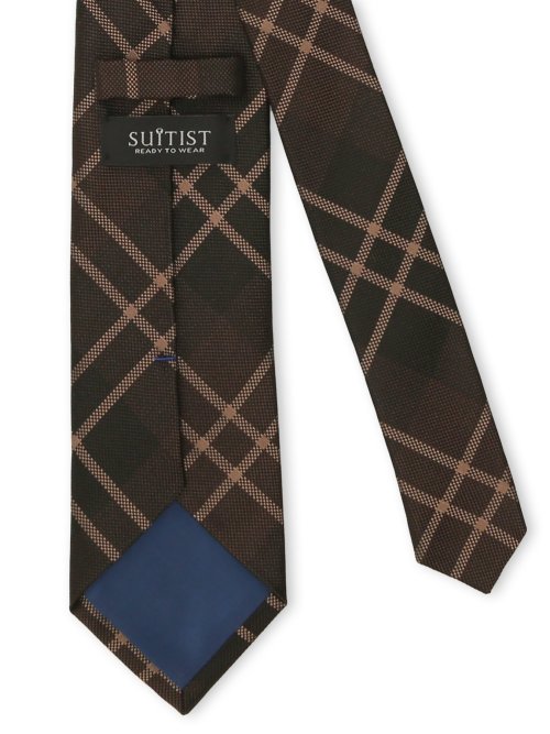 日本製 シルクチェック柄 レギュラータイ 8.0cm幅