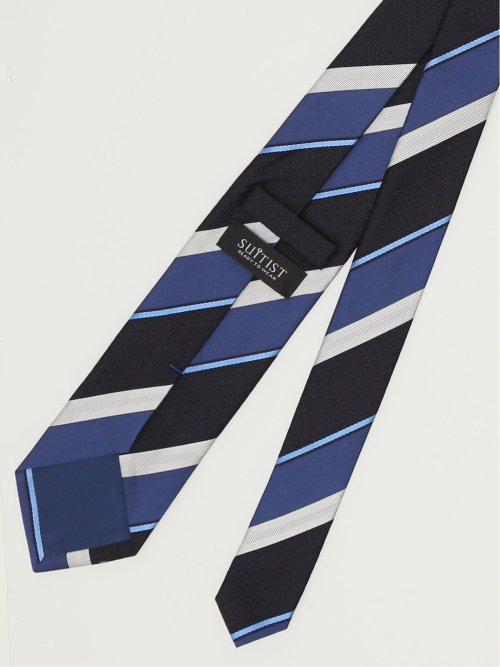 日本製 シルクストライプ柄 レギュラータイ 8.0cm幅