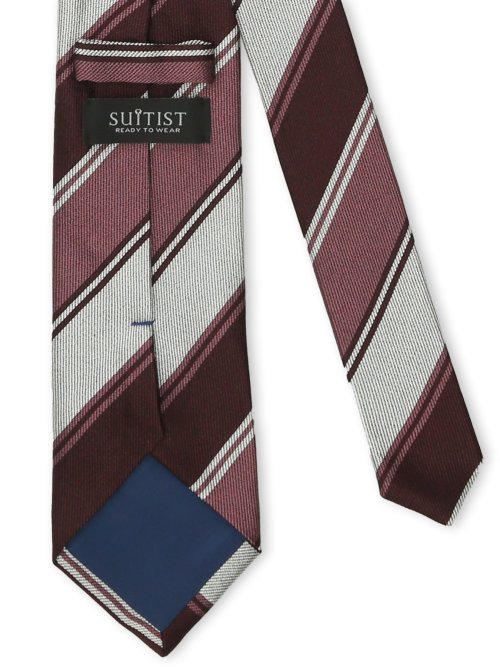 日本製 シルクストライプ柄 レギュラータイ 8.0cm幅