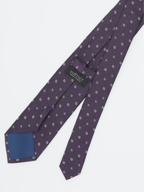 日本製 シルク小紋柄 レギュラータイ 8.0cm幅