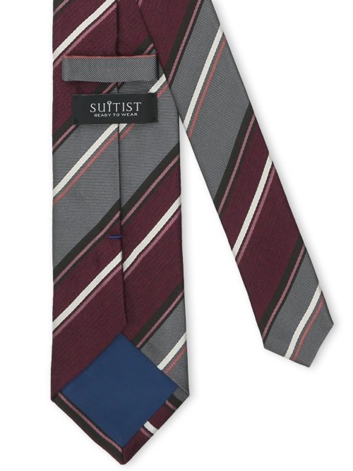 日本製 シルクストライプ柄 レギュラータイ 8.0cm幅